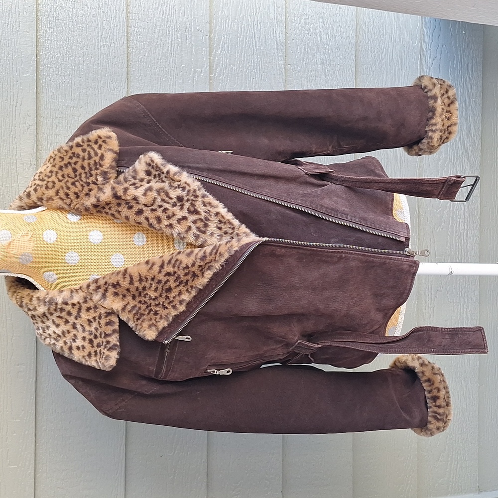 Brown Faux Fur Lined Women's Jacket